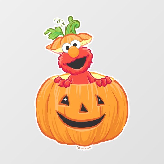 Elmo | Halloween Jack-O-Lantern Raamsticker (Vel)