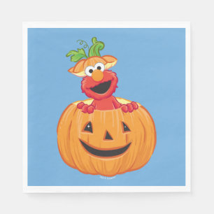 Elmo   Halloween Jack-O-Lantern Servet