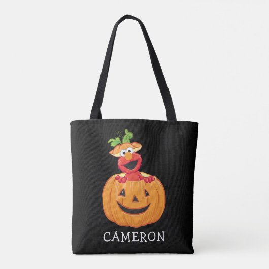 Elmo | Halloween Jack-O-Lantern Tote Bag (Achterkant)