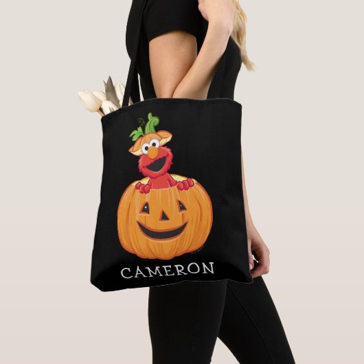 Elmo | Halloween Jack-O-Lantern Tote Bag (Dichtbij)