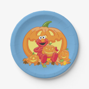 Elmo   Halloween Pumpkins Papieren Bordje