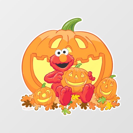 Elmo | Halloween Pumpkins Raamsticker (Vel)