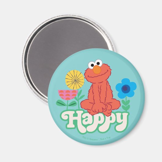 Elmo Happy! Magneet (Voorkant / Achterkant)