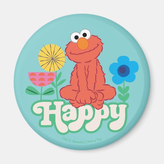 Elmo Happy! Magneet (Voorkant)
