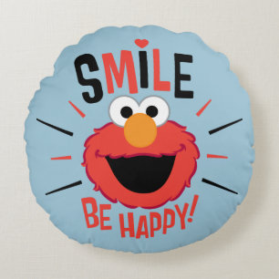 Elmo Happy Smile Rond Kussen