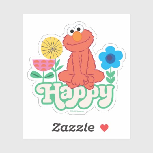 Elmo Happy! Sticker (Vel)