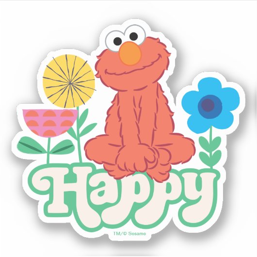 Elmo Happy! Sticker (Voorkant)
