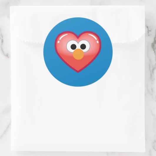 Elmo Heart Ronde Sticker (Tas)