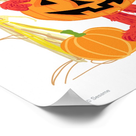 Elmo Herfst pompoen eerste verjaardag welkomstbord Poster (Hoek)