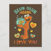 Elmo Holding zijn Pet Goldfish Briefkaart (Voorkant)