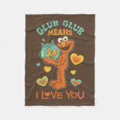 Elmo Holding zijn Pet Goldfish Fleece Deken (Voorkant)