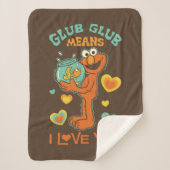 Elmo Holding zijn Pet Goldfish Sherpa Deken (Voorkant)