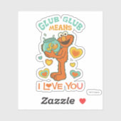Elmo Holding zijn Pet Goldfish Sticker (Vel)