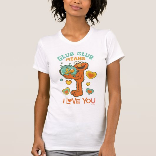 Elmo Holding zijn Pet Goldfish T-shirt (Voorkant)