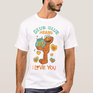 Elmo Holding zijn Pet Goldfish T-shirt