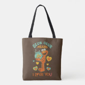 Elmo Holding zijn Pet Goldfish Tote Bag (Achterkant)