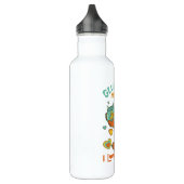 Elmo Holding zijn Pet Goldfish Waterfles (Links)