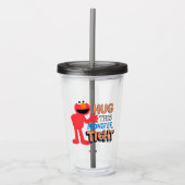 Elmo | Hug deze Monster Tight Acryl Drinkbeker (Voorkant)