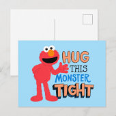 Elmo | Hug deze Monster Tight Briefkaart (Voorkant / Achterkant)