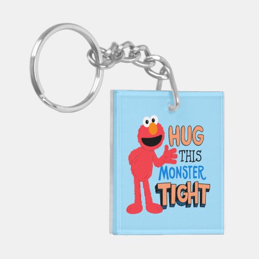 Elmo | Hug deze Monster Tight Sleutelhanger (Voorkant Links)