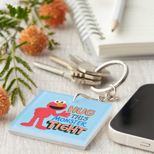 Elmo | Hug deze Monster Tight Sleutelhanger (Voorkant Rechts)