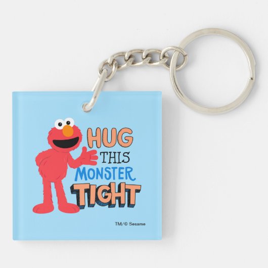 Elmo | Hug deze Monster Tight Sleutelhanger (Achterkant)