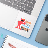 Elmo | Hug deze Monster Tight Sticker (Laptop met iPhone)