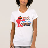 Elmo | Hug deze Monster Tight T-shirt (Voorkant)