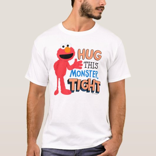 Elmo | Hug deze Monster Tight T-shirt (Voorkant)