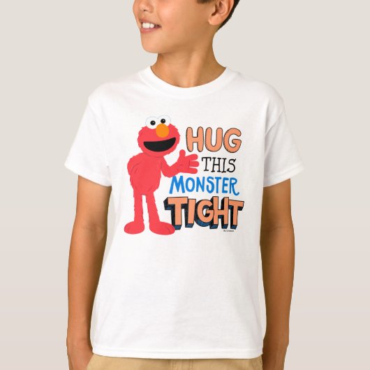 Elmo | Hug deze Monster Tight T-shirt (Voorkant)