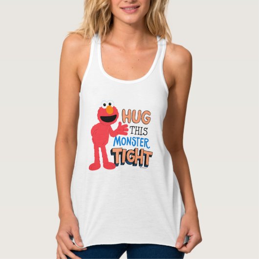 Elmo | Hug deze Monster Tight Tanktop (Voorkant)
