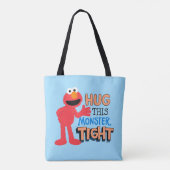 Elmo | Hug deze Monster Tight Tote Bag (Achterkant)