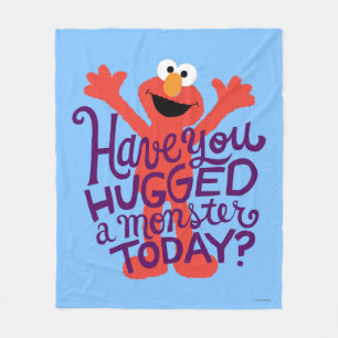 Elmo Hugging Fleece Deken