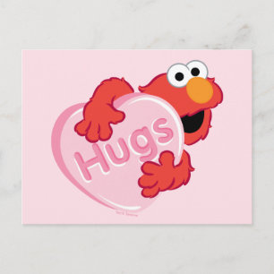 Elmo "Hugs" Valentijn Heart Snoep Briefkaart