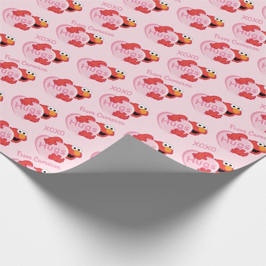 Elmo "Hugs" Valentijn Heart Snoep Cadeaupapier (Hoek)