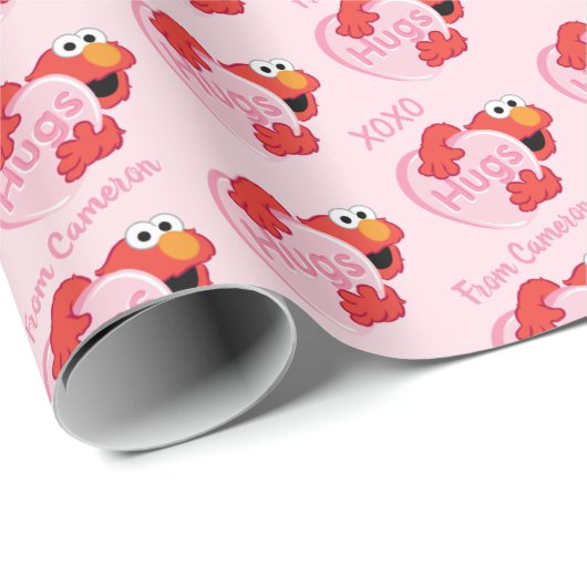 Elmo "Hugs" Valentijn Heart Snoep Cadeaupapier (Rol Hoek)