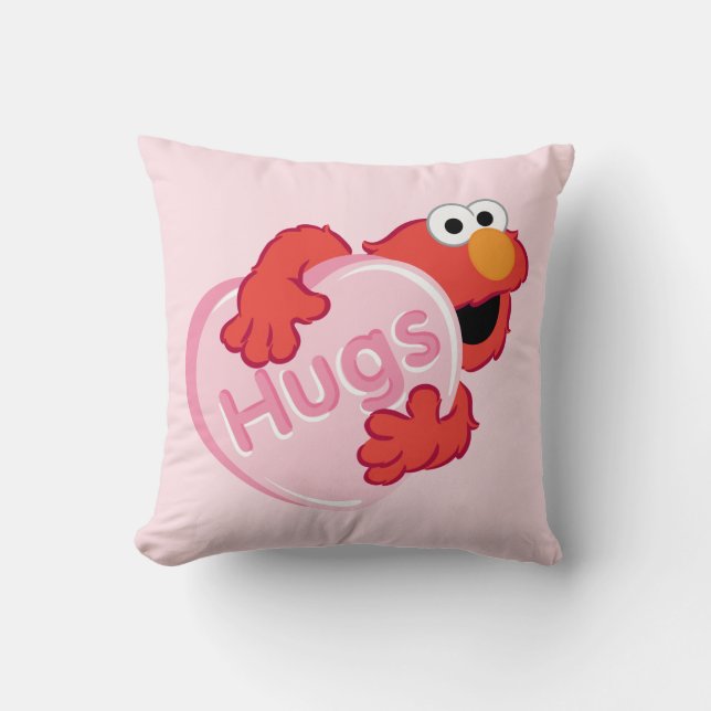 Elmo "Hugs" Valentijn Heart Snoep Kussen (Voorkant)