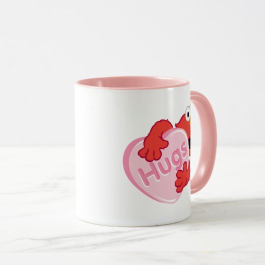 Elmo "Hugs" Valentijn Heart Snoep Mok (Voorkant rechts)