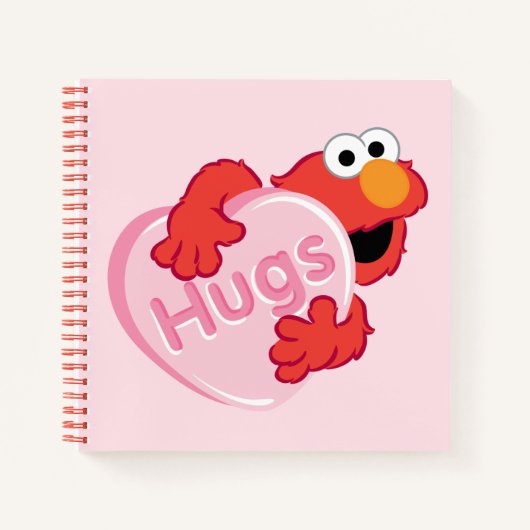 Elmo "Hugs" Valentijn Heart Snoep Notitieboek (Voorkant)