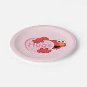 Elmo "Hugs" Valentijn Heart Snoep Papieren Bordje (Gekanteld)