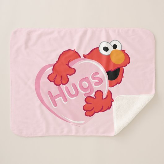 Elmo "Hugs" Valentijn Heart Snoep Sherpa Deken (Voorkant (horizontaal))