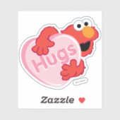 Elmo "Hugs" Valentijn Heart Snoep Sticker (Vel)