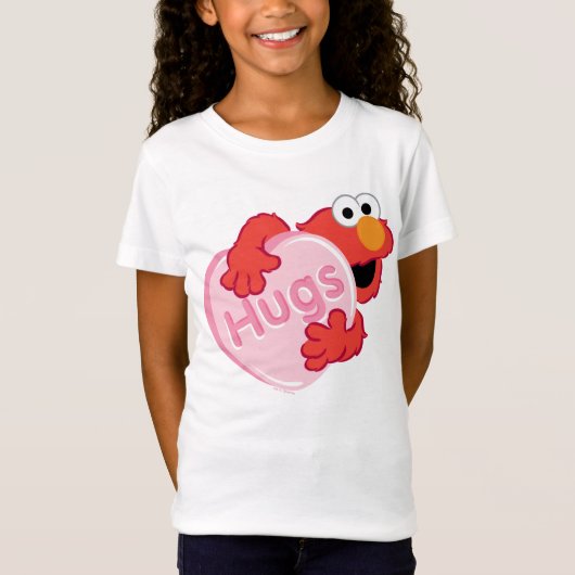 Elmo "Hugs" Valentijn Heart Snoep T-shirt (Voorkant)