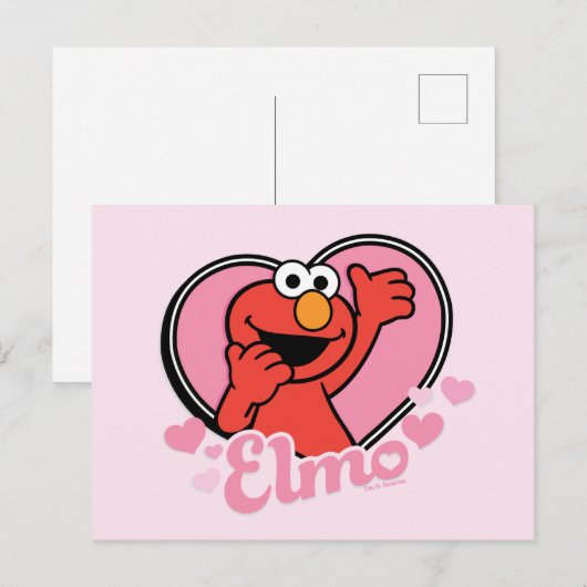 Elmo in Heart Valentijn Briefkaart (Voorkant / Achterkant)