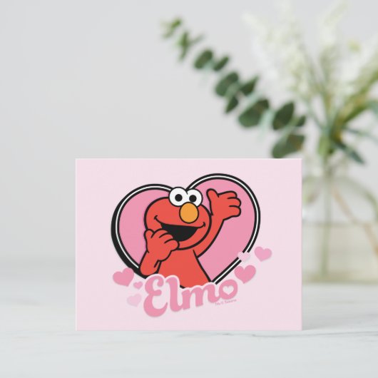 Elmo in Heart Valentijn Briefkaart (Staand voorkant)