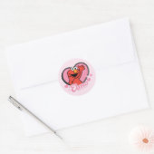 Elmo in Heart Valentijn Ronde Sticker (Envelop)