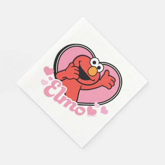 Elmo in Heart Valentijn Servet (Hoek)