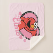 Elmo in Heart Valentijn Sherpa Deken (Voorkant)