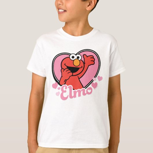 Elmo in Heart Valentijn T-shirt (Voorkant)