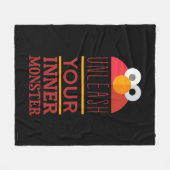 Elmo Inner Monster Fleece Deken (Voorkant (Horizontaal))